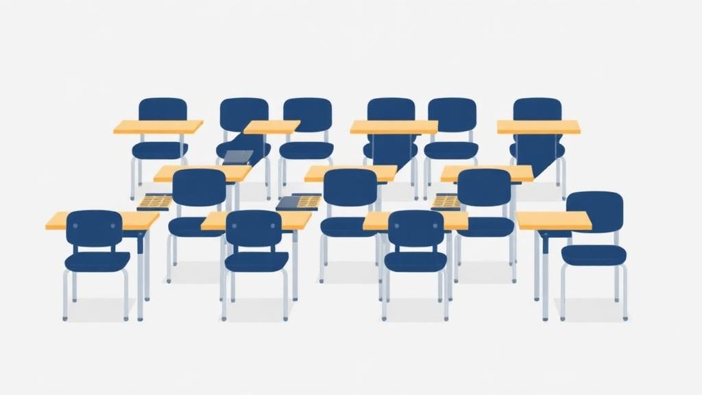 Artigo da DShip Móveis: Mobiliário escolar: como escolher as carteiras e cadeiras certas para cada faixa etária
