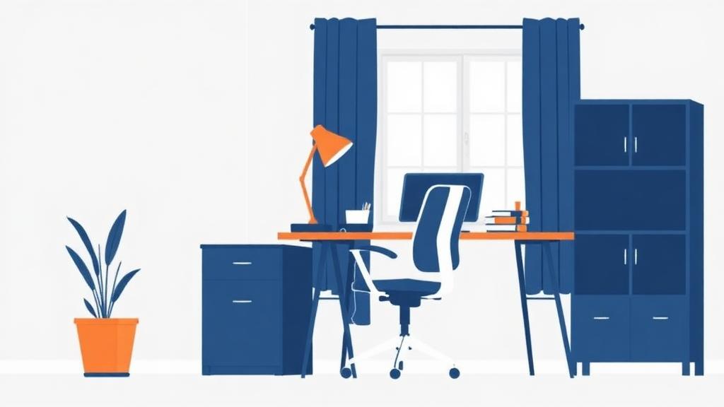 Artigo da DShip Móveis: Home office de verdade: os 7 erros mais comuns ao montar seu espaço de trabalho em casa